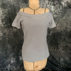 Jcrew stripe off the shoulder top